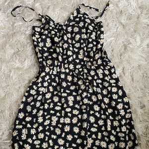 Black Floral Mini Dress